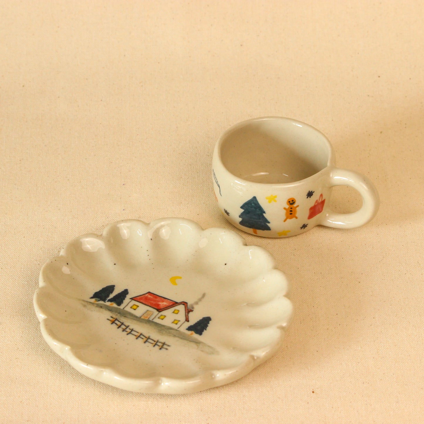 Christmas Illustration Plate & mug