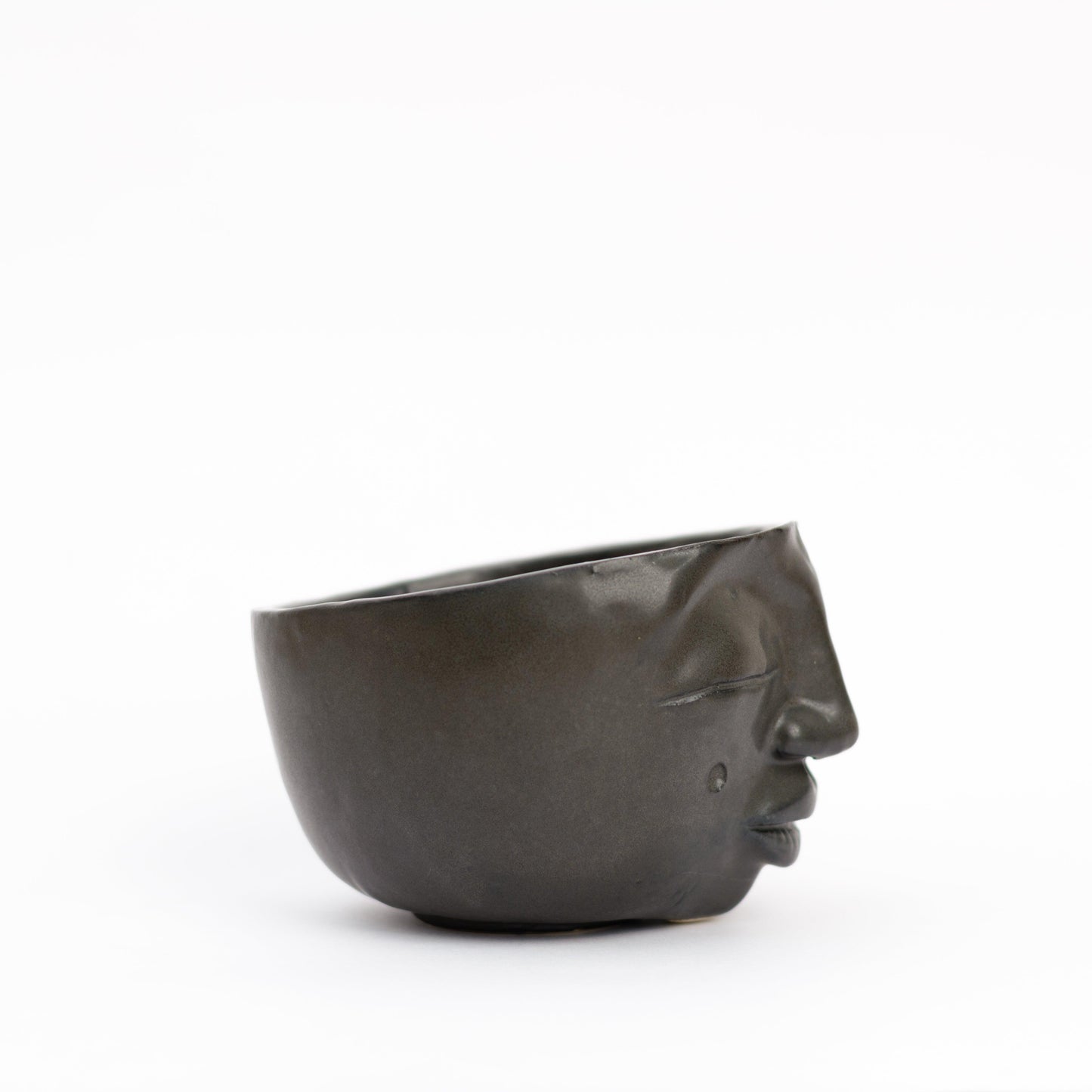 Monk Ceramic Planter , Black Matte - TOH