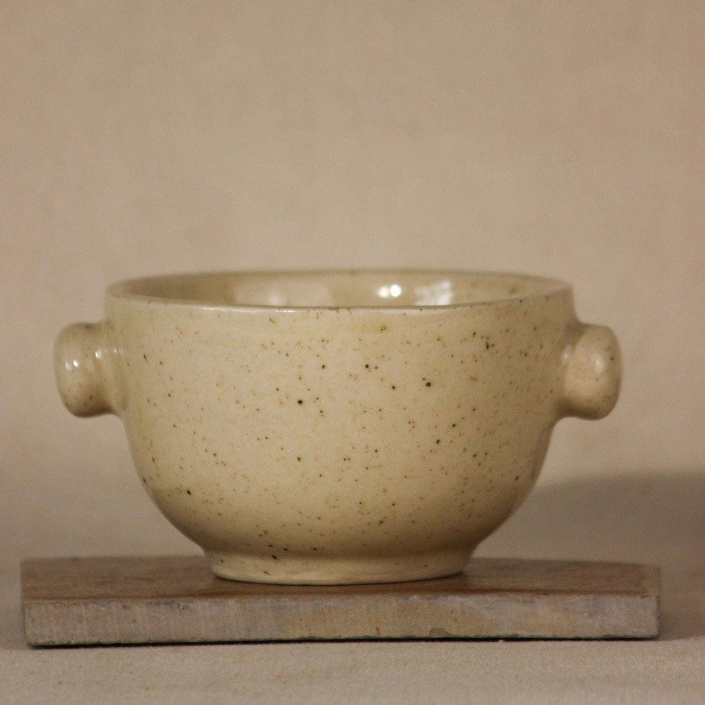 The Warrior Face Ceramic Cappuccino Mug in Beige Color - THE ORBY HOUSE