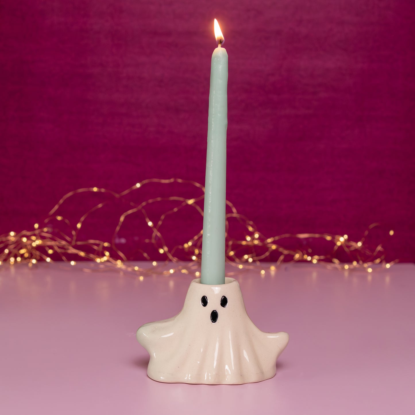 White Ghost Candle Holder