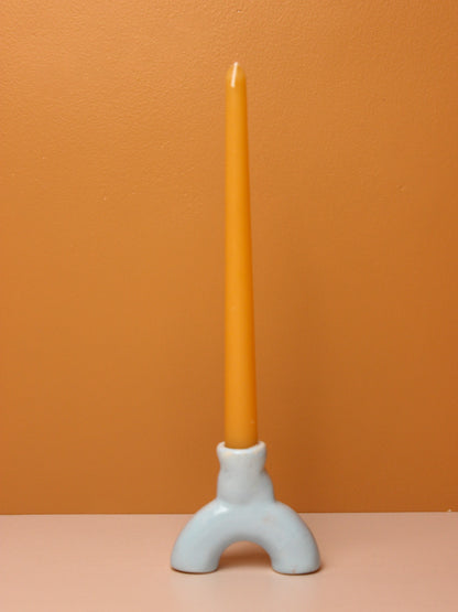 Beam of Joy Ceramic Pillar Candle Holder