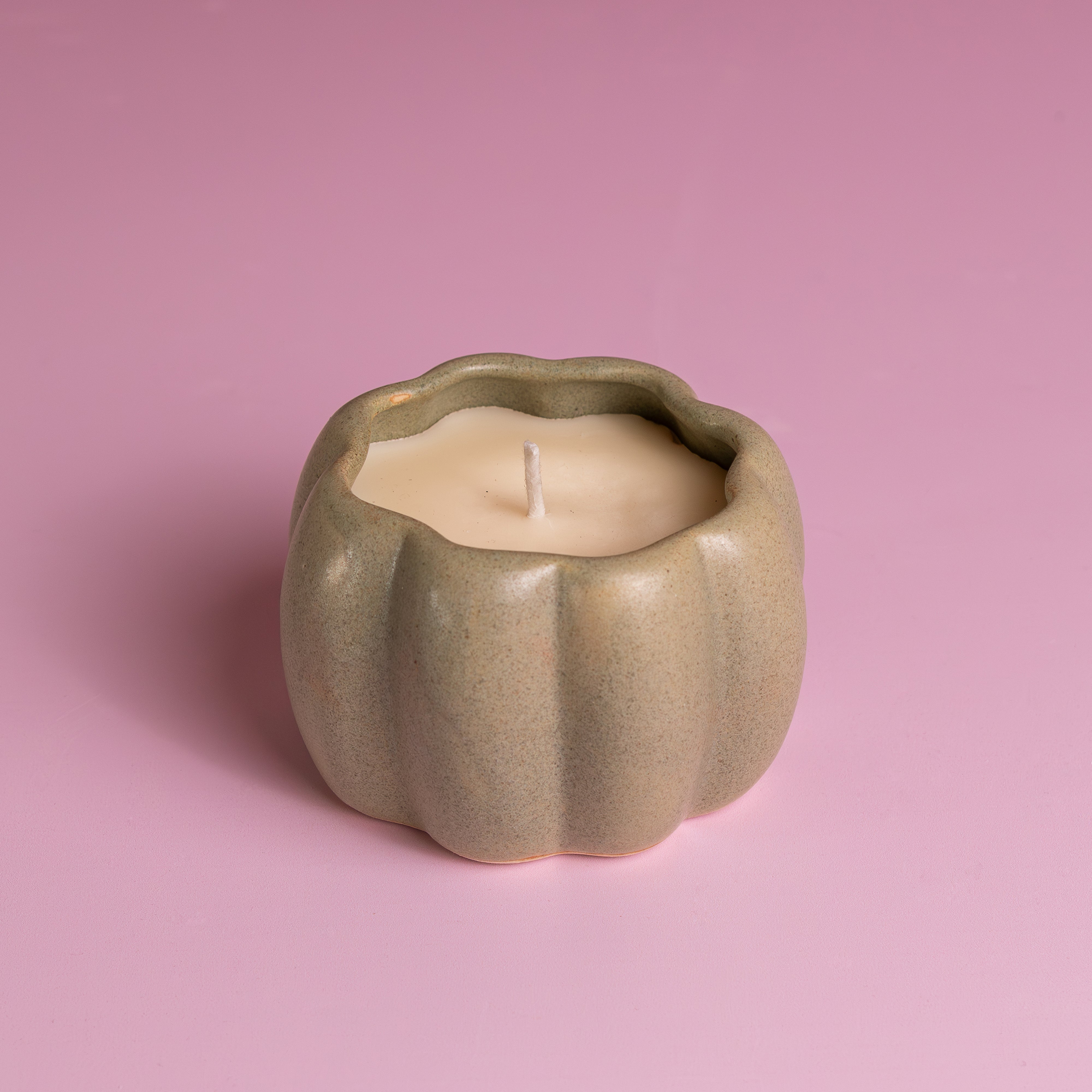 Sage Green Pumpkin Jar Candle THE ORBY HOUSE