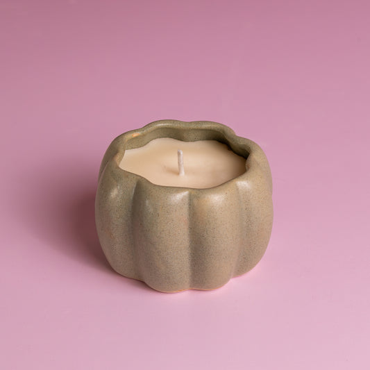 Sage Green Pumpkin Jar Candle