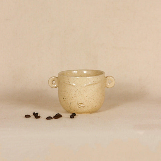 The Sage Face Beige Ceramic Coffee Mug