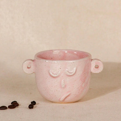 The Warrior Face Ceramic Coffee , Tea , Milk Mug in Pink color