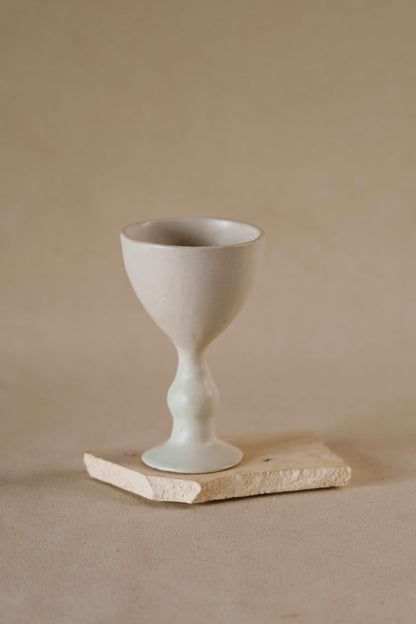 Ceramic Wine Glass, Matte White Ceramic Glassware , Drinkware