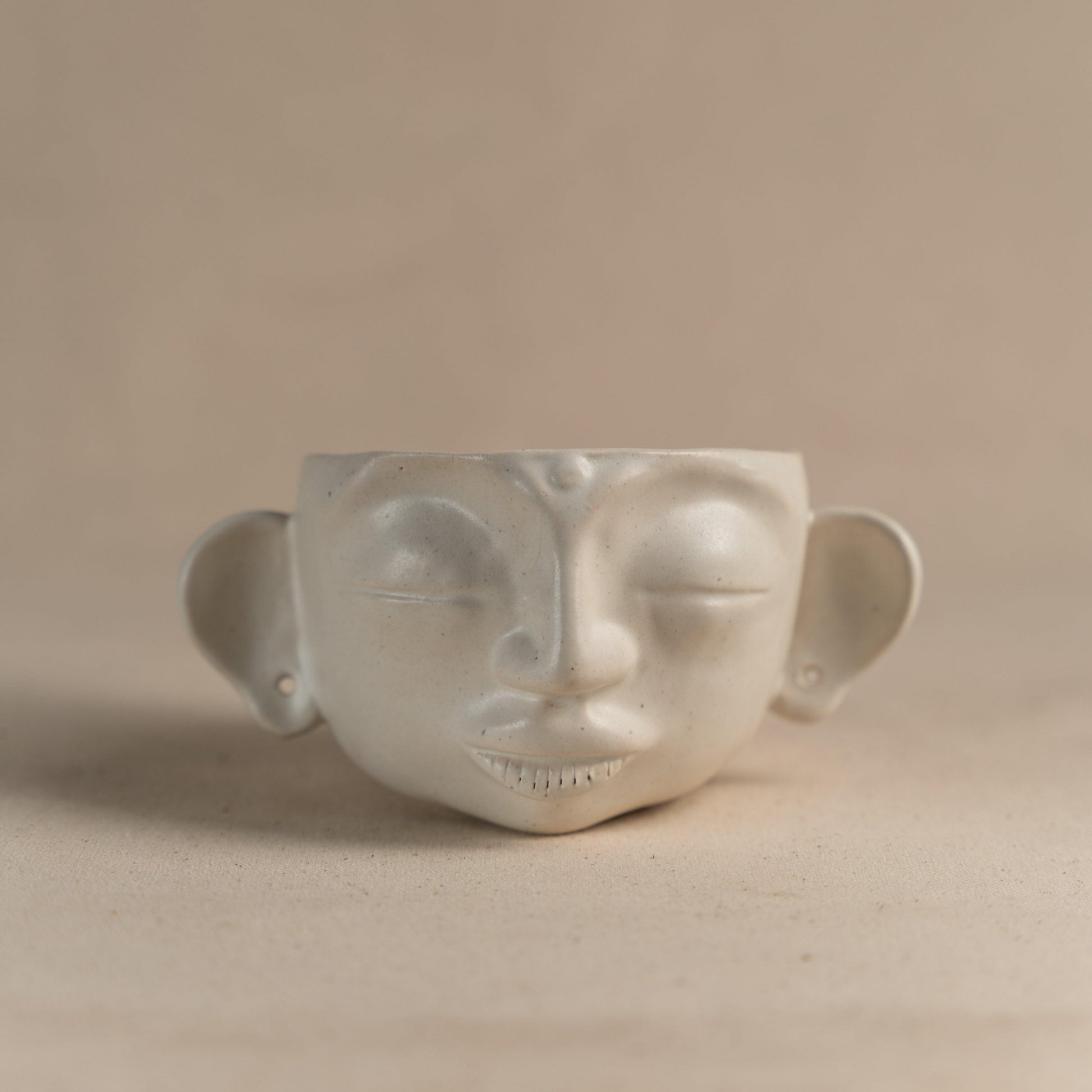 White Monk Ceramic Planter - TOH