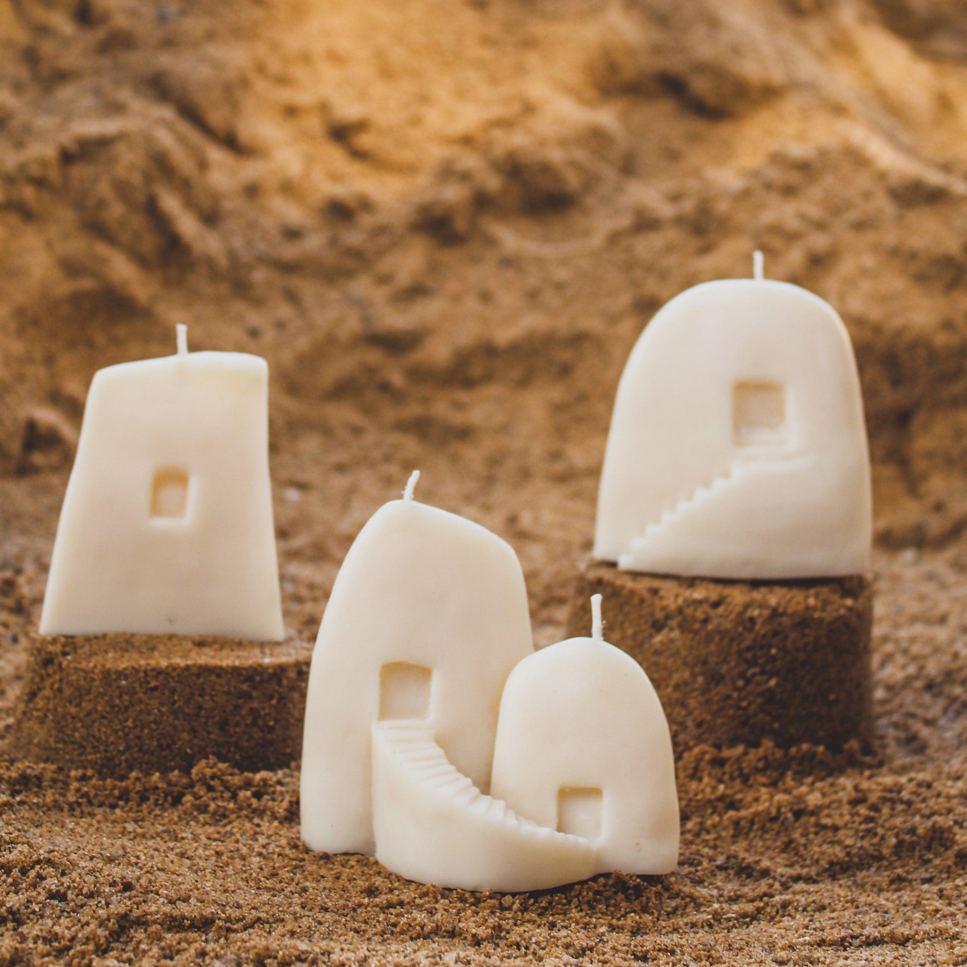 Troglodyte Cave Pillar Candles (Set of 3)