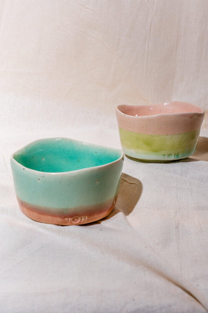 Set of 2 Pastel Dessert Ceramic Bowl - TOH