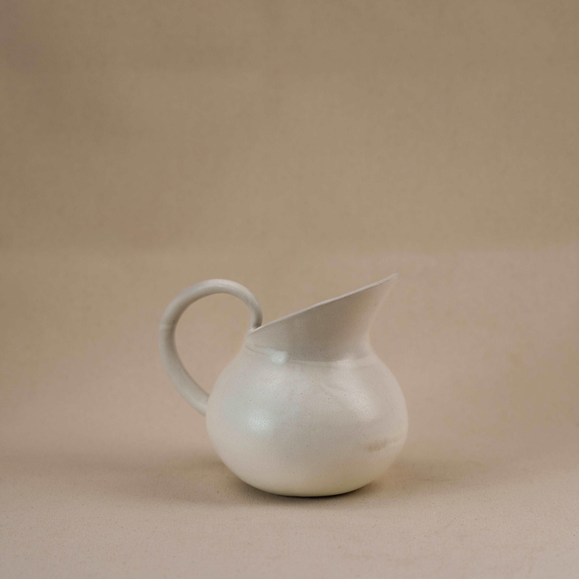 Ceramic Pitcher and Uneven Mug Set of 2 for Beer/Milk/Juice/Tea/Coffee