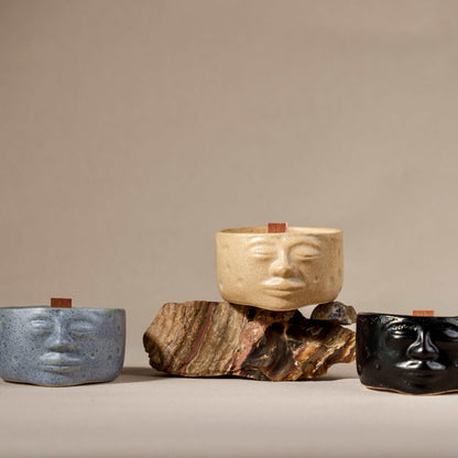 Oberon Moon Ceramic Jar Candles- SET OF 3