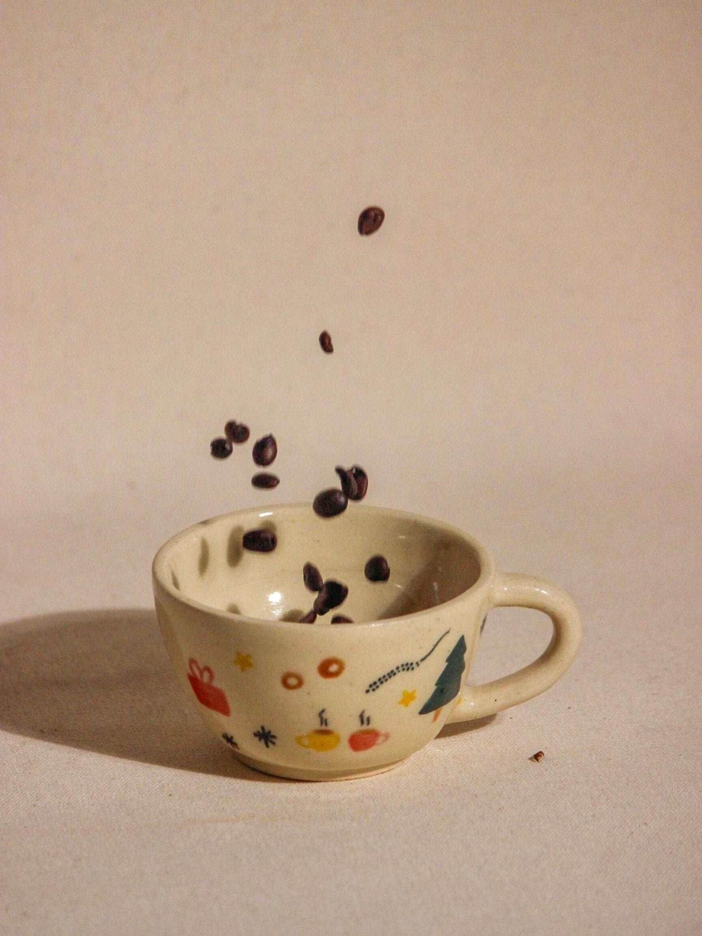 Christmas Illustration Ceramic Cappuccino Mug - TOH