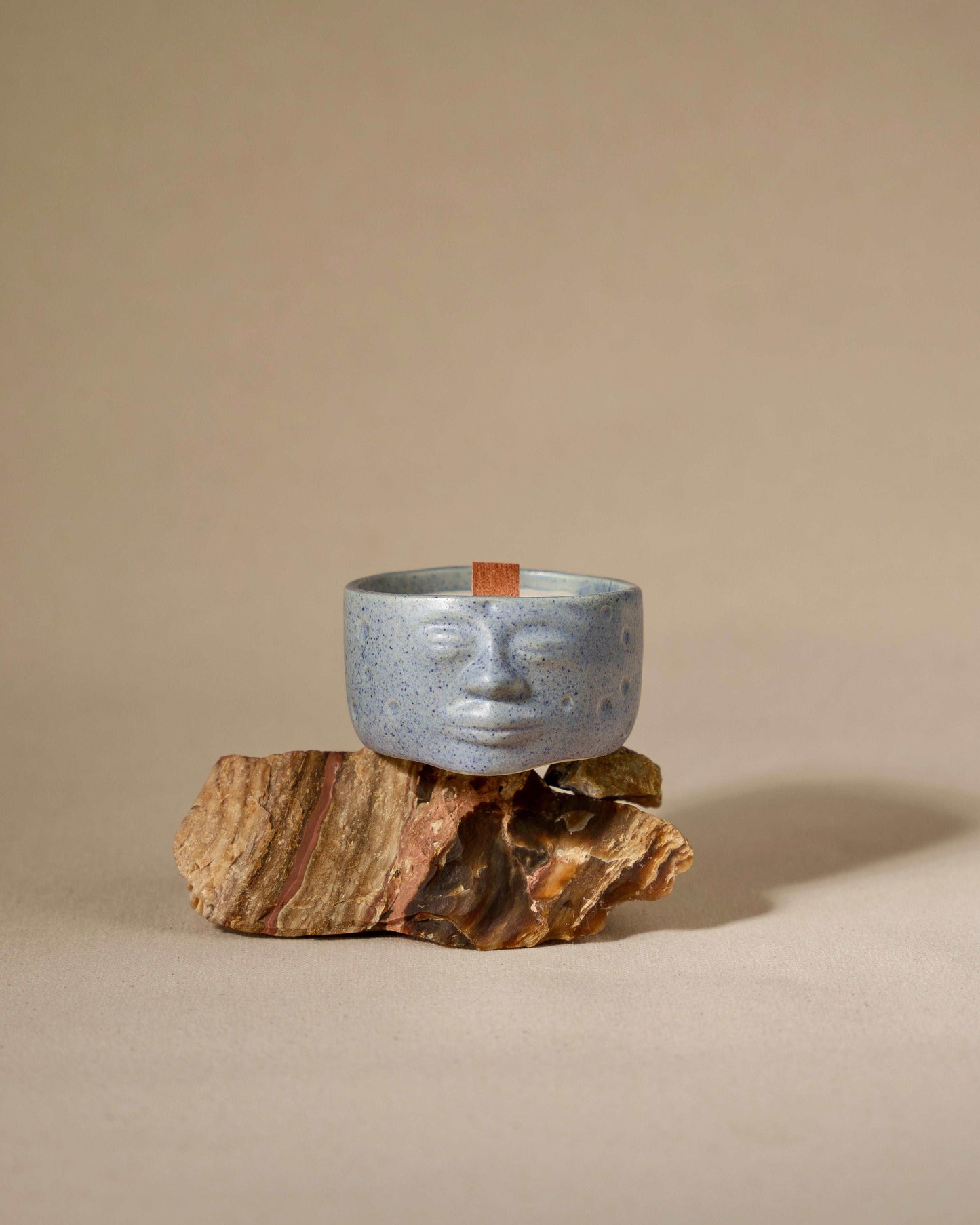 Oberon Moon Ceramic Jar Candles- SET OF 3 - Lavender Colour