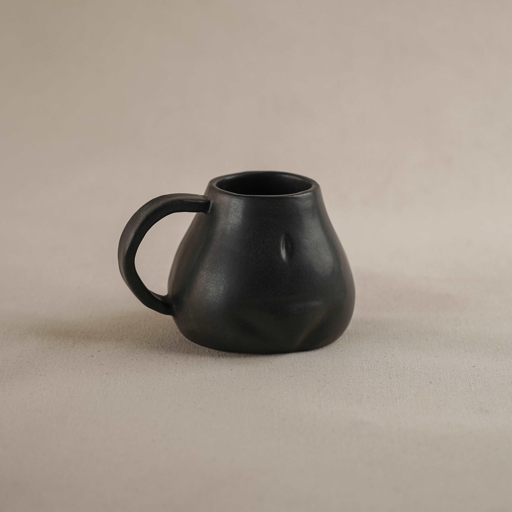 Matte Black Ceramic Butt Sculpture Mug for Coffee ,Tea and Milk