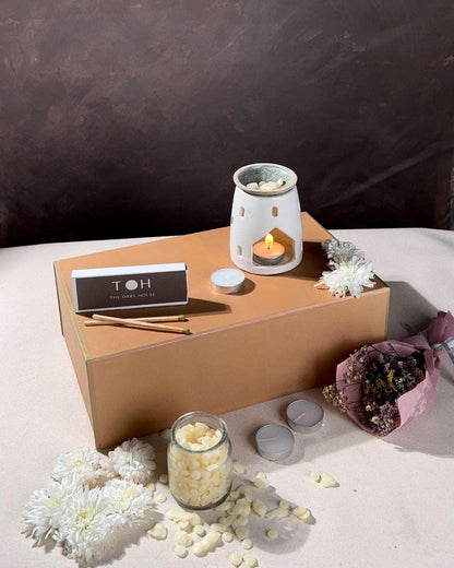 Diwali Ceramic Aroma Burner Gift Hamper Box - TOH