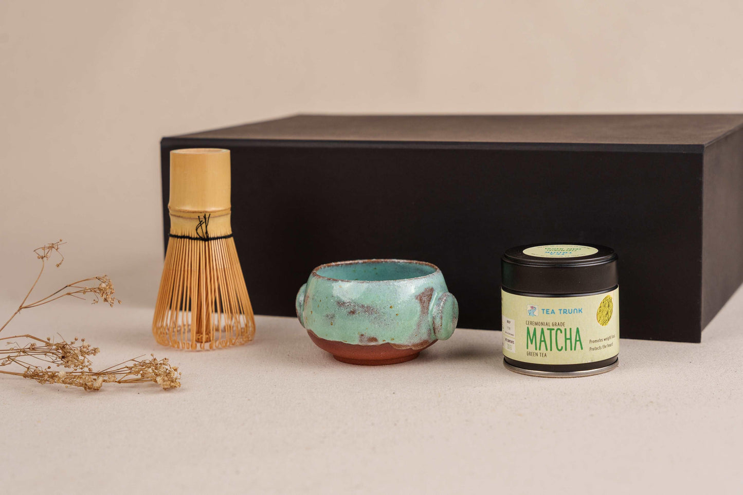 Japanese style Ceramic Matcha Tea Cup Whisk Set Gift Hamper - TOH
