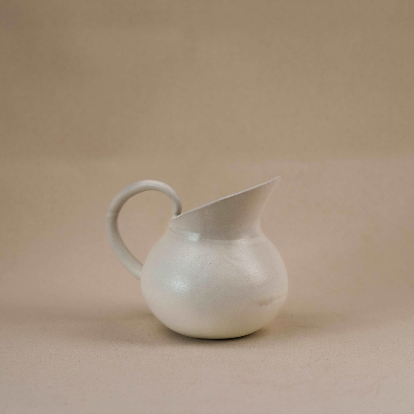 Ceramic Pitcher, Matte White  -  For Beer / Juice / Tea / Coffee