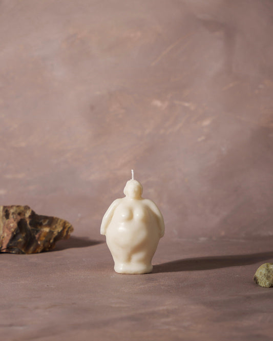 Standing Lady Body Positive Pillar Candle 