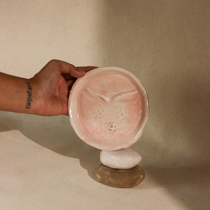 The Sage Face Pink Ceramic Trinket Dish