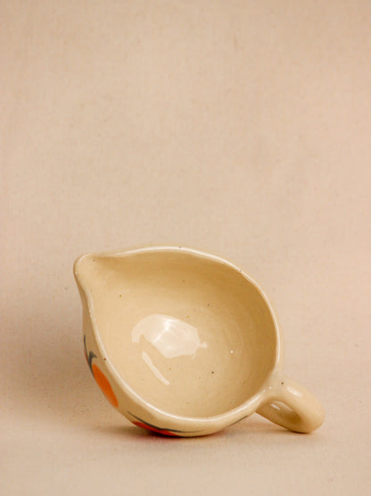 Peachy Keen Milk / Syrup Ceramic Pitcher , Creamer - TOH