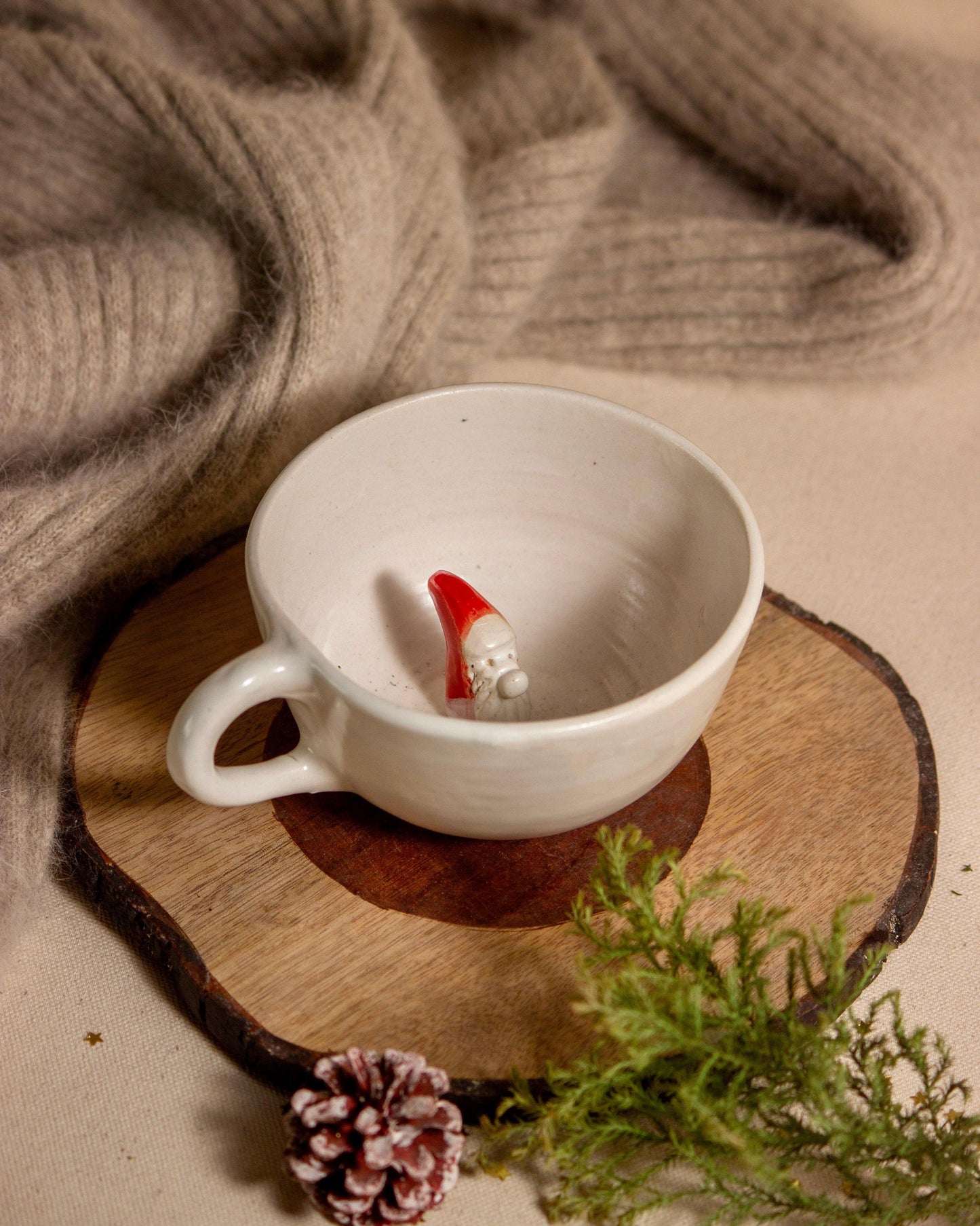 Santa Clause Ceramic Cappuccino Mug - TOH